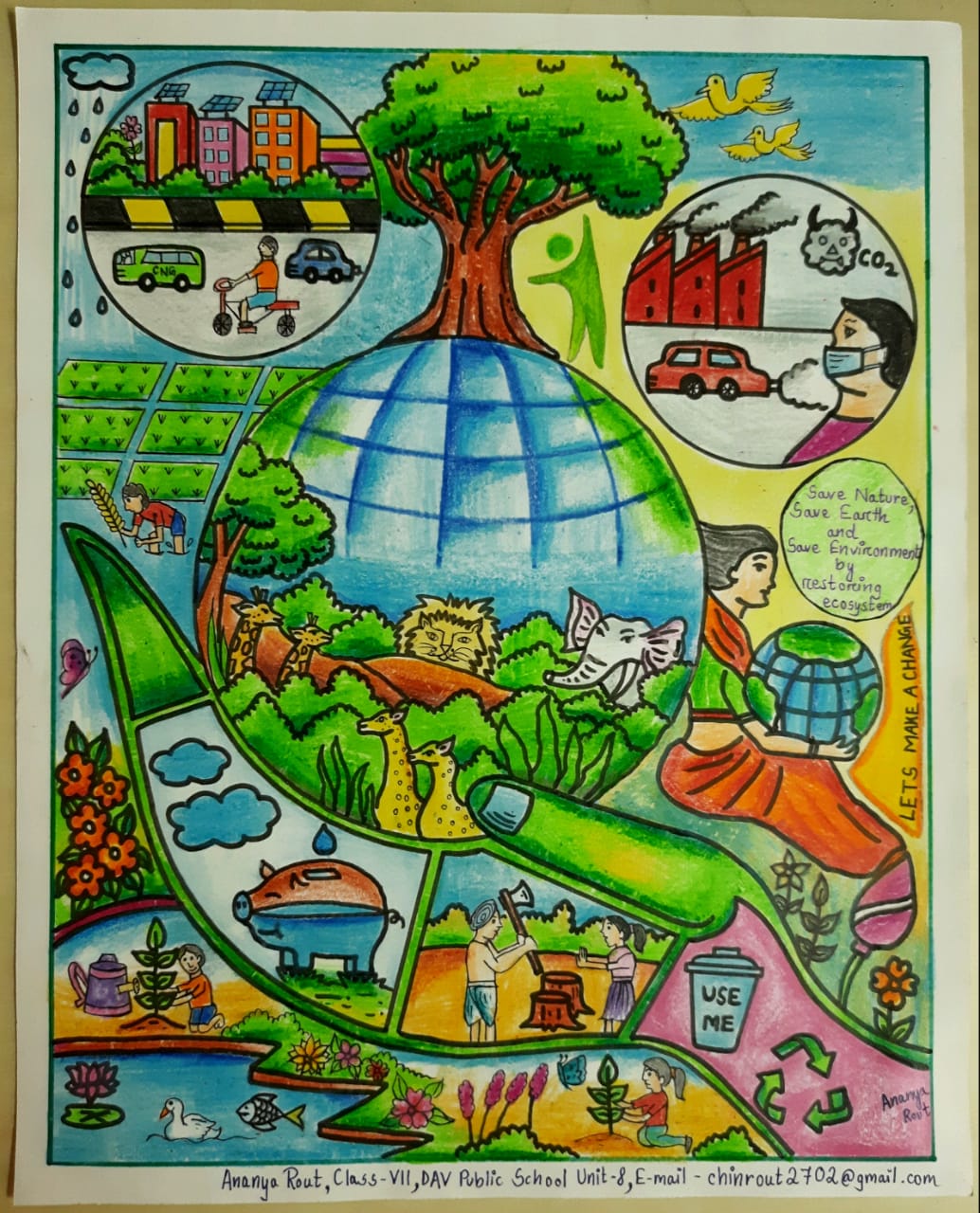 Earth Day poster.Earth day poster drawing for competition.Lifestyle for  environment drawing/painting - YouTube