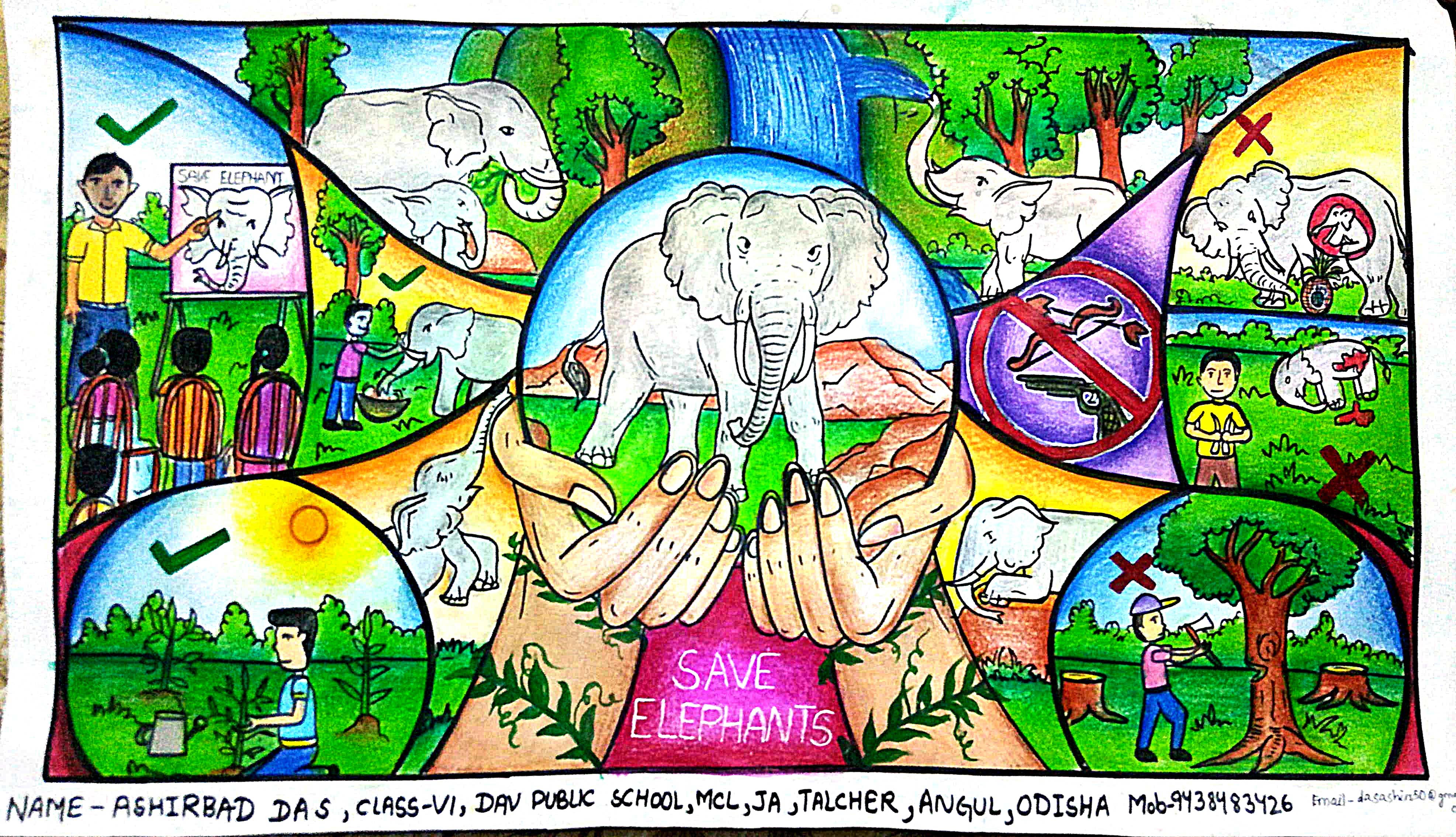 World Elephant Day 2021 :: Painting Competition Merit List
